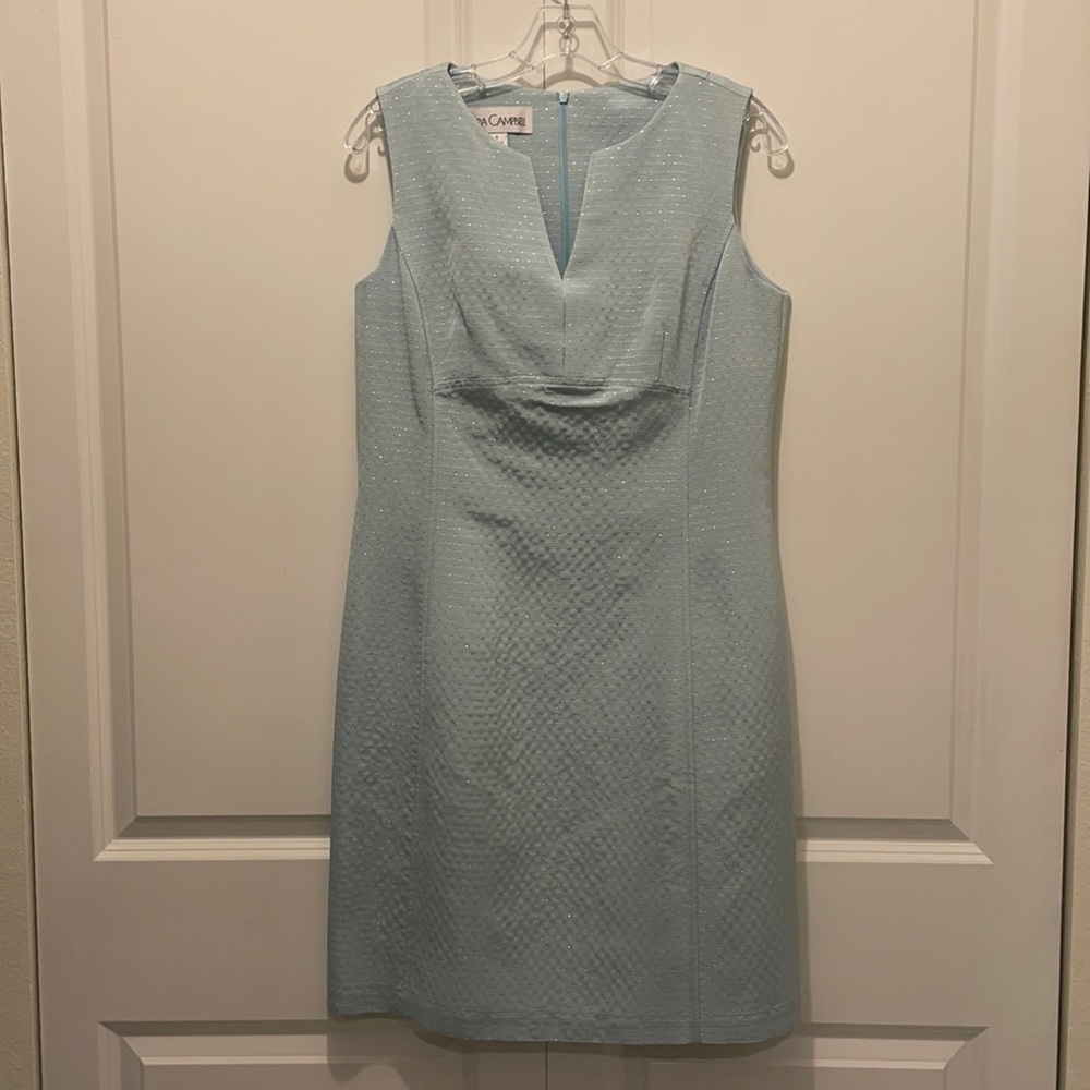 Sara Campbell Light Blue Dress with Silver Dots